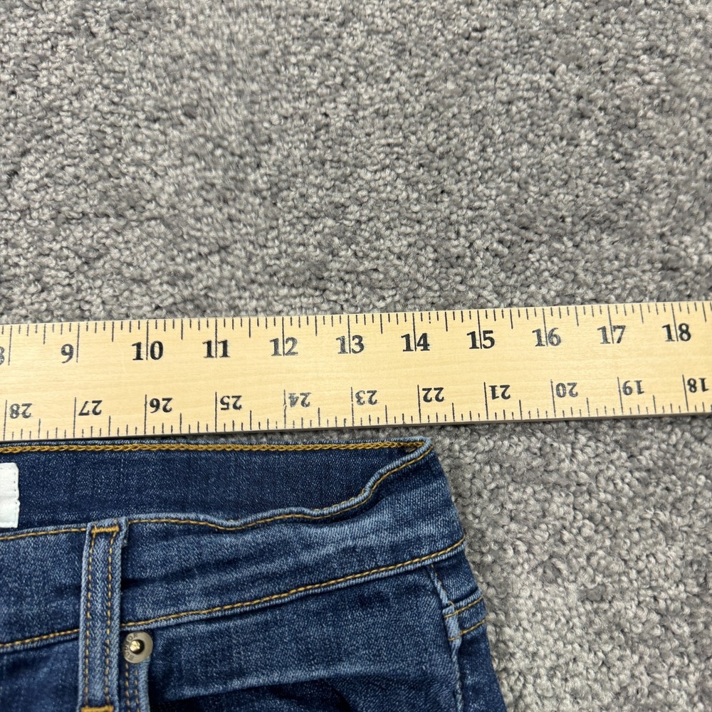 Hudson Jeans Womens 27 Blue Cropped Fray Stretch Preppy City Casual Logo Pockets - Picture 3 of 9